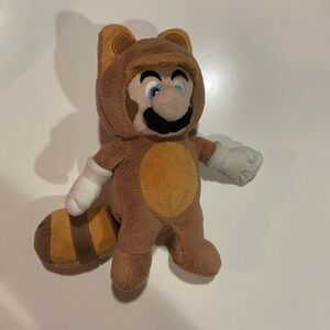 Tanooki Suit Mario Super Mario 3D Land 9” Plush Raccoon Nintendo Little Buddy